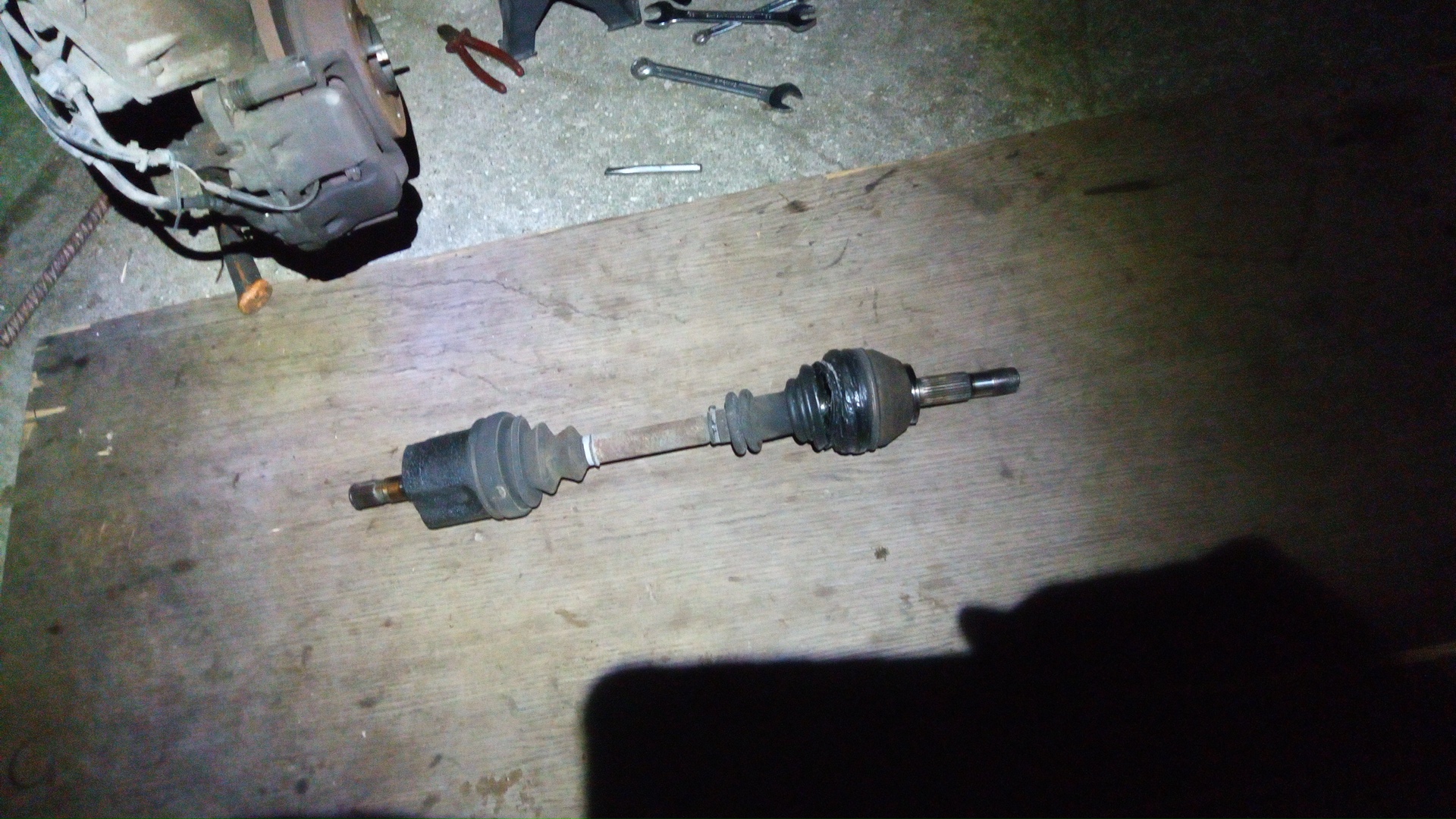 Removed axle