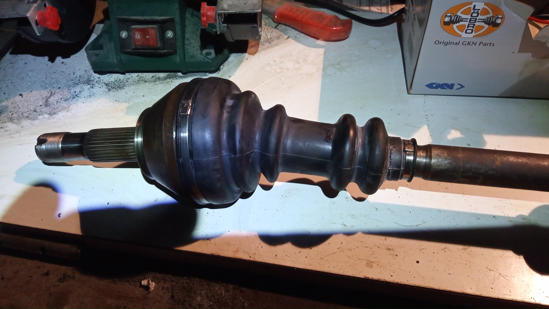 Repaired axle